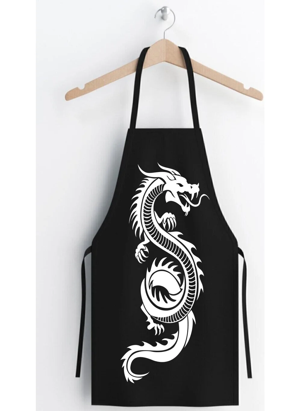 Ays Home Dragon Black Kitchen Apron