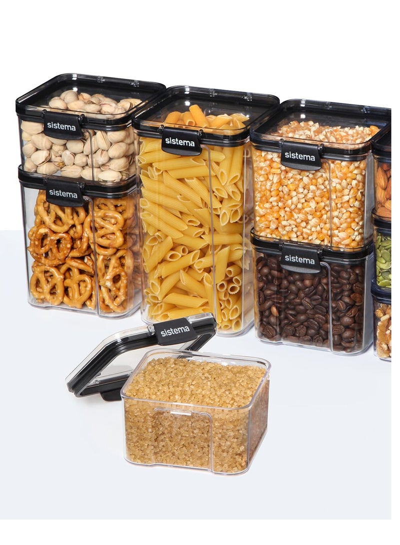 sistema حاوية سيستيما تريتان الترا سكوير 460 مل، حاوية قابلة للتكديس، تأتي بلمسة نهائية شفافة ومتينة ومقاومة للكسر. آمنة للاستخدام في غسالة الأطباق وخالية من مادة BPA. - Image 5