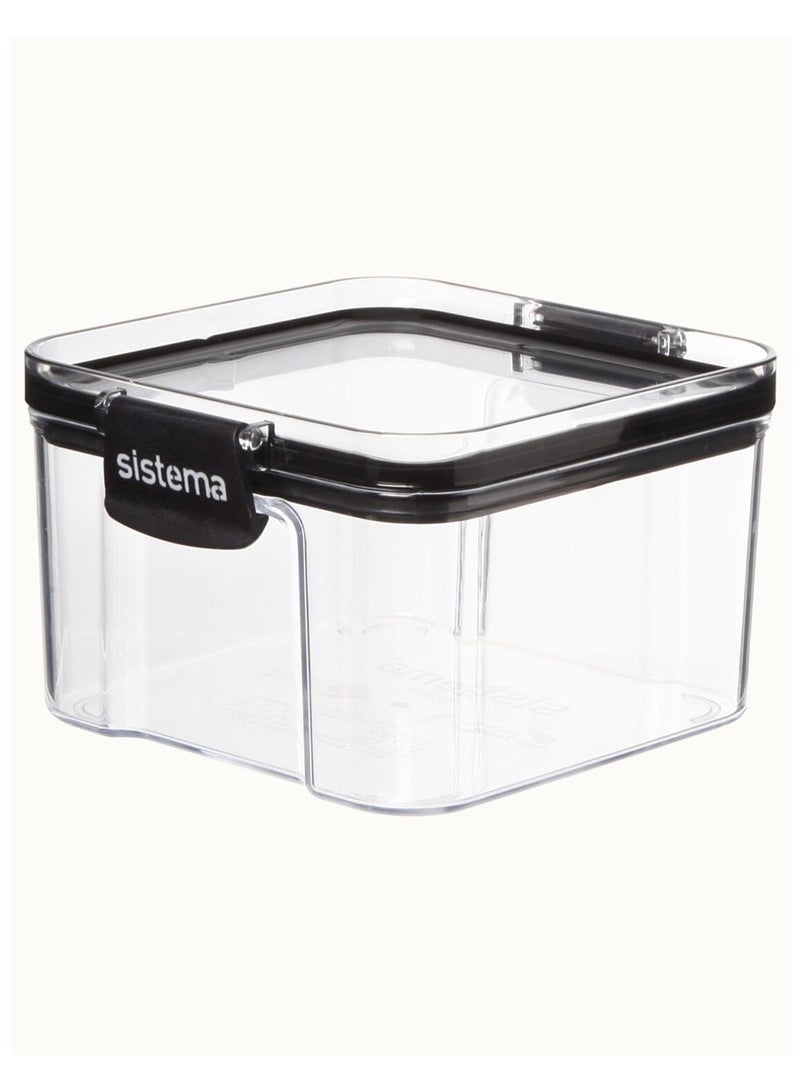 sistema حاوية سيستيما تريتان الترا سكوير 460 مل، حاوية قابلة للتكديس، تأتي بلمسة نهائية شفافة ومتينة ومقاومة للكسر. آمنة للاستخدام في غسالة الأطباق وخالية من مادة BPA. - Image 3