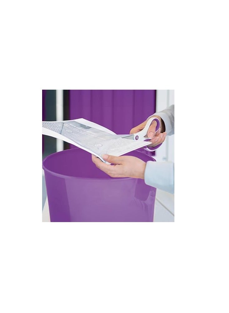 Leitz 52781062 15 Litre Waste Bin, Plastic, Wow Range, Metallic Purple - Image 2
