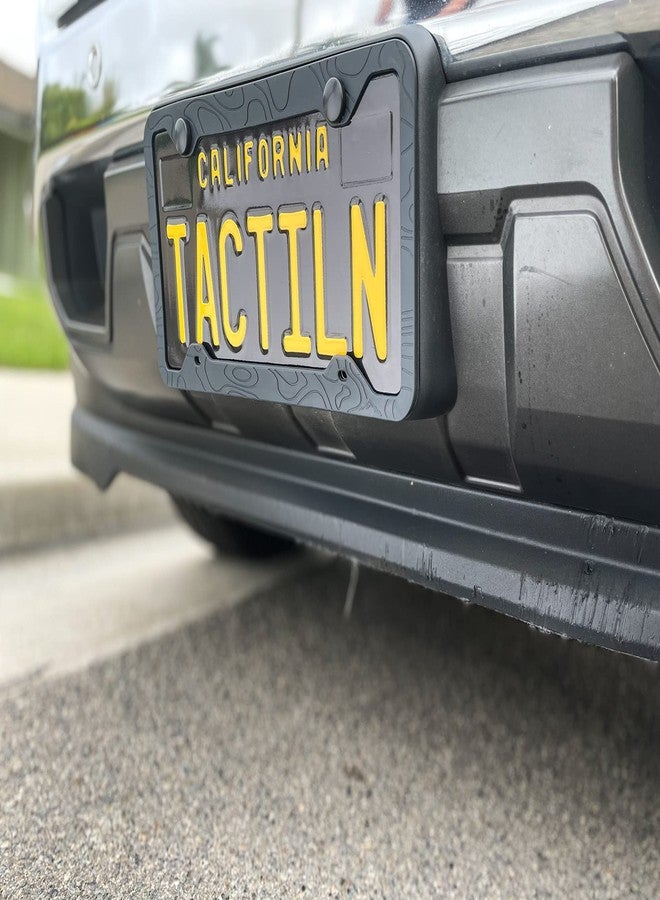 Tactilian Silicone Topography Design License Plate Frame Cover | Topo License Plate Frame Rust Proof, Rattle Proof, Weather Proof License Plate Holder for Car | Topo Embossed Plate Frame for Auto Truck Van SUV - Image 5