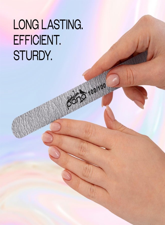 Pana (Grit: 100 x 100, Pack of 10 Pieces) USA Professional Emery Board Zebra Nail Files - Image 5