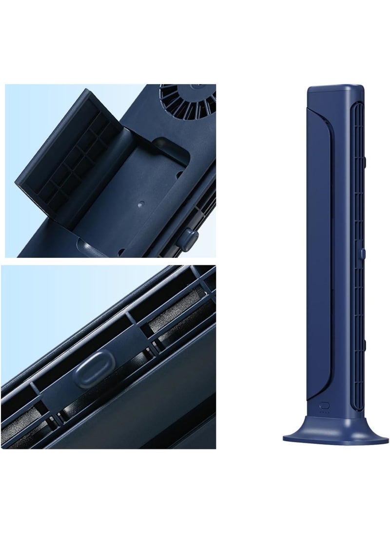 SOLARAE مروحة تبريد سطح المكتب، مروحة مثبتة على الشاشة، مروحة شاشة، مروحة مكتبية بدون شفرات، مروحة عمودية قوية وصامتة، مروحة صغيرة تعمل بالطاقة USB، مروحة USB Mini للمكاتب وأجهزة الكمبيوتر المحمولة وسطح المكتب - Image 3