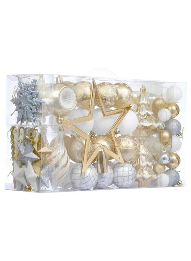 إيفا Christmas Gold & Silver Baubles and Ornaments Set of 100 - Image 1