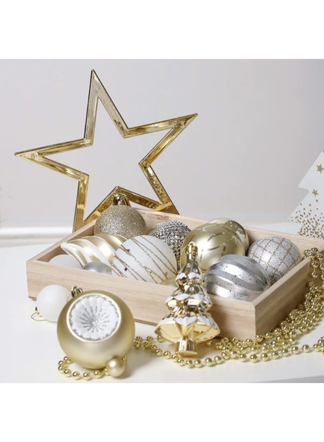 إيفا Christmas Gold & Silver Baubles and Ornaments Set of 100 - Image 4