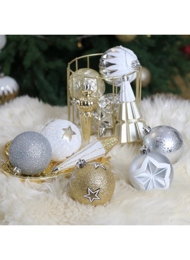 إيفا Christmas Gold & Silver Baubles and Ornaments Set of 100 - Image 5