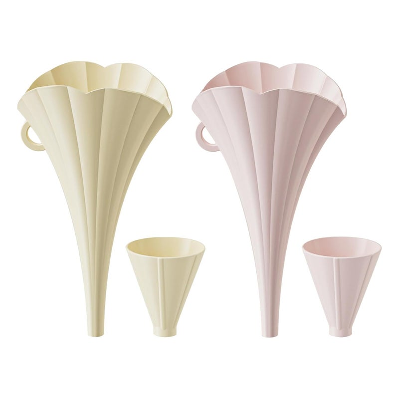 Niralasa Niralasa 2pcs Funnel silicone flower shape folding with supporteroil dispenser Liquid Powder TransferWater Bottlesmall groceryOil SauceWaterJuiceSmall Foodgrains2 pcs multi color - Image 1