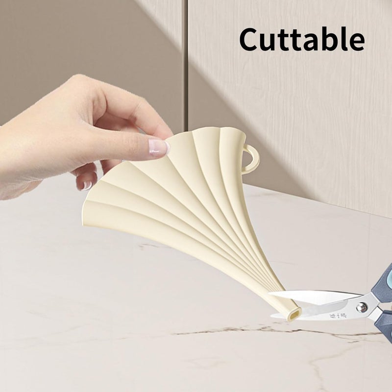 Niralasa Niralasa 2pcs Funnel silicone flower shape folding with supporteroil dispenser Liquid Powder TransferWater Bottlesmall groceryOil SauceWaterJuiceSmall Foodgrains2 pcs multi color - Image 3