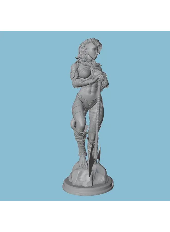 Female Orc Warrior Resin Figure 1 24 Scale Unpainted For DnD RPG Collectors - Image 5