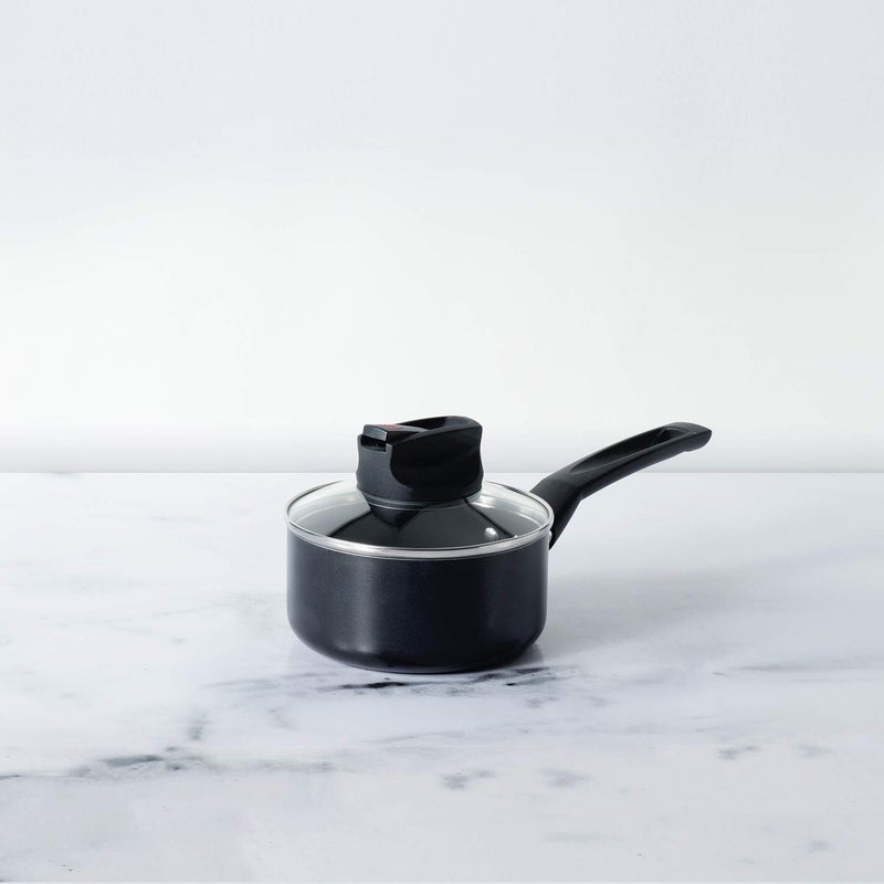 Meyer Safecook Non-Stick Covered Saucepan 0.9 Litres/14cm Black - Image 3