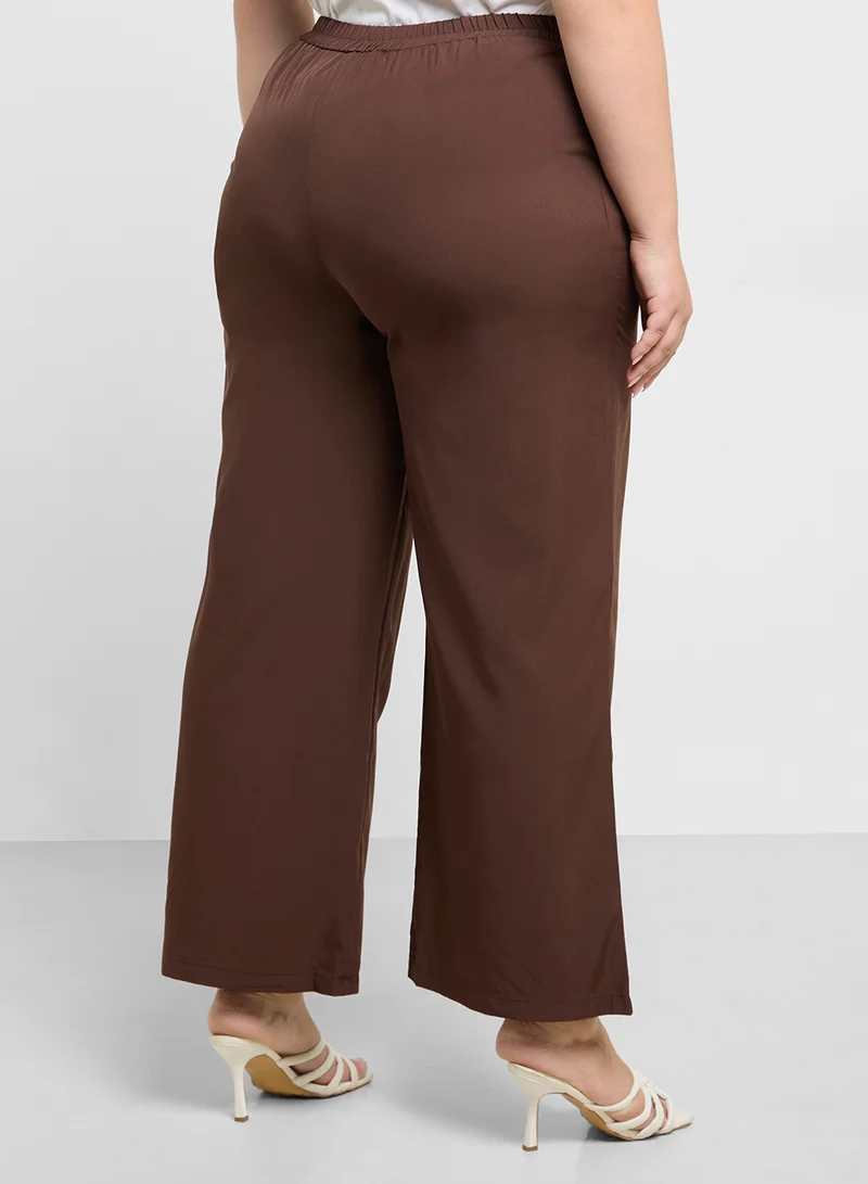 Ella Plus Satin Pants