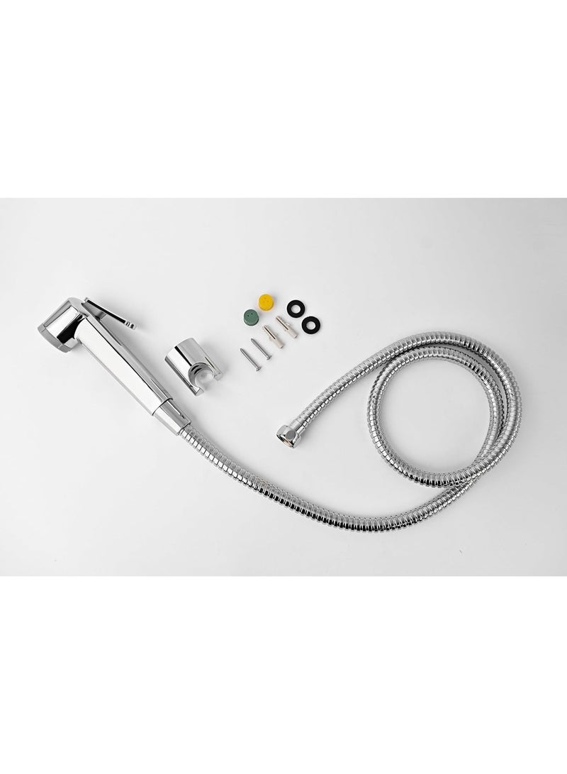 Streamflow™ Alpha Hand Trigger Bidet/Shattaf Set - Glossy Chrome / 120cm Stainless Steel/Chrome Hose - Image 4