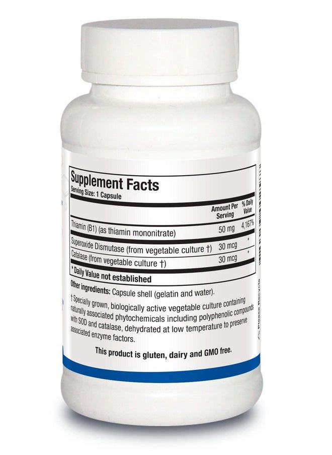 BIOTICS Research Thiamin 50™ High Potency Vitamin B1 50 Mg Energy Production Metabolic Support Cardiovascular Health Brain Health. 90 Capsules  - Image 3