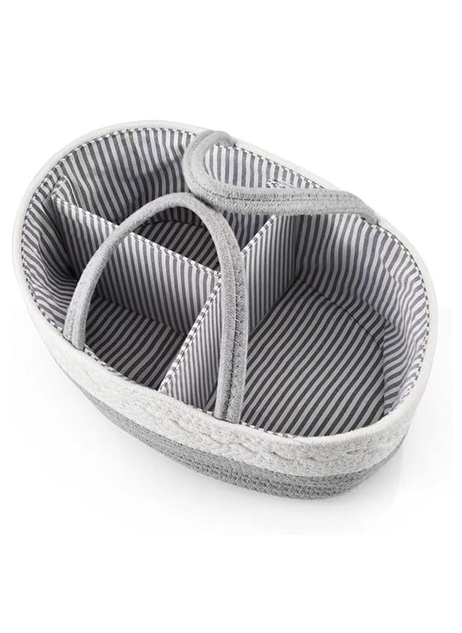 LO.BABY.VE Baby Diaper Caddy Organizer for Boys Girls, Portable Cotton Baby Diaper Basket  - Image 5