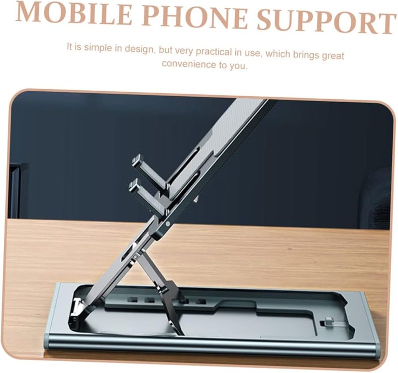 Adjustable Height Foldable Phone Stand for Smartphones Tablets Live Streaming Office Use - Image 4