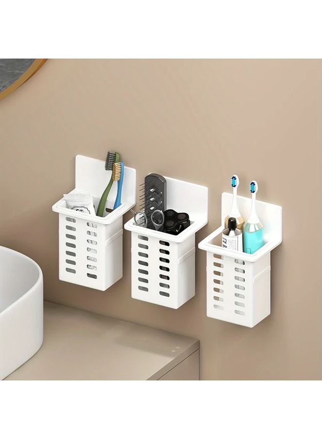 Black Wall Mounted Storage Rack Holder For Bathroom Kitchen Organization - Image 4