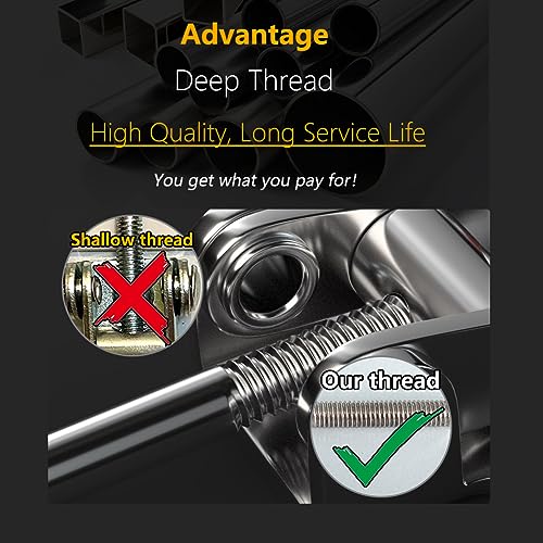 JoyTube مشبك قفل توجيه JoyTube 4003 مع ثقب قفل، مصنوعة من الفولاذ المقاوم للصدأ 304، مشابك ثقيلة قابلة للتعديل لصندوق أدوات، خزانة مدخن، صندوق، باب، سعة تحمل 1320 رطل (عبوة 2) - Image 5