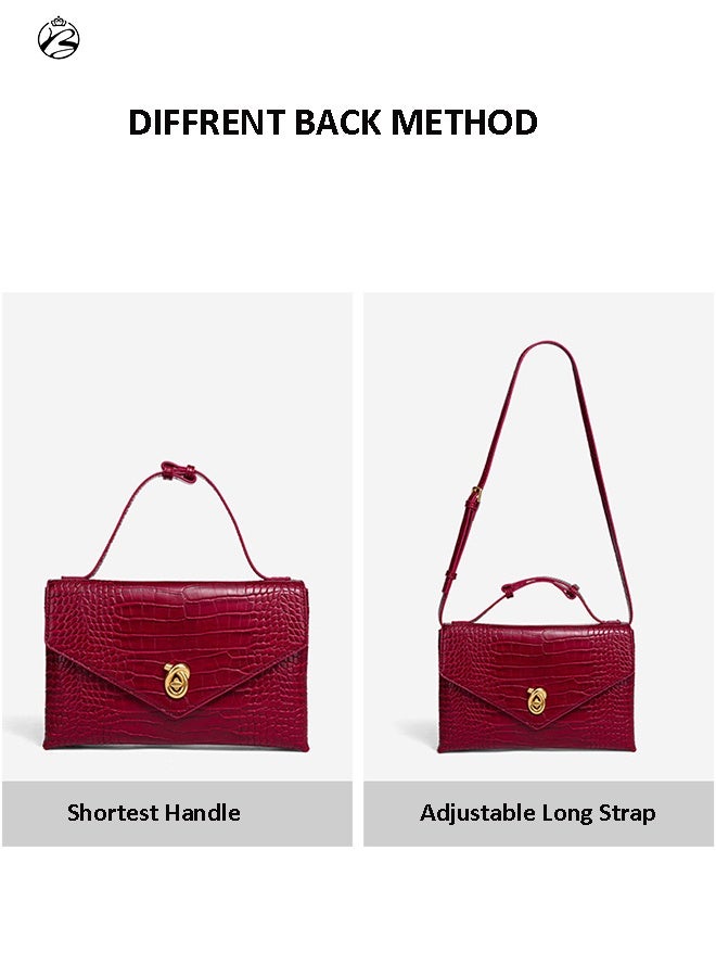 BLLE ROWN Elegant Crocodile Pattern Women Handbag Luxury Shoulder Crossbody Bag for Ladies Branded Tote Bag for Daily & Party Use – Stylish Bags for Ladies  - Image 2
