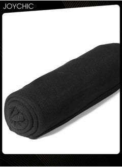 Joychic Women Solid Color Long Hijab Skin-friendly and Breathable Muslim Hijab Black  - Image 2
