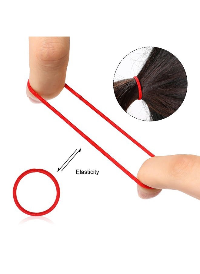 TecUnite 200 Pieces No-metal Hair Elastics Bulk Rubber Bands Hair Ties Ponytail Holders Bands for Women(Multicolor) - Image 4