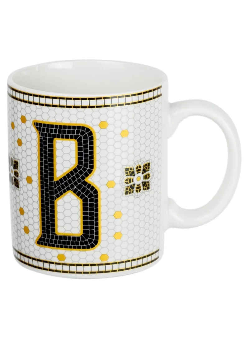 Cuisine Art Cuisine Art Letter B Printed Porcelain Ceramic Tea Coffee Mug 300ml - Stylish and Durable Mug for Hot Beverages