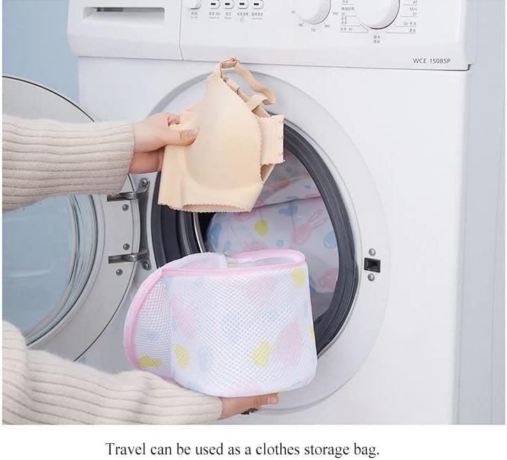 OTIPORTER Clothes Washing Bags Mesh Laundry Bag with Zipper Lingerie Bags for Washing Delicates - Image 4