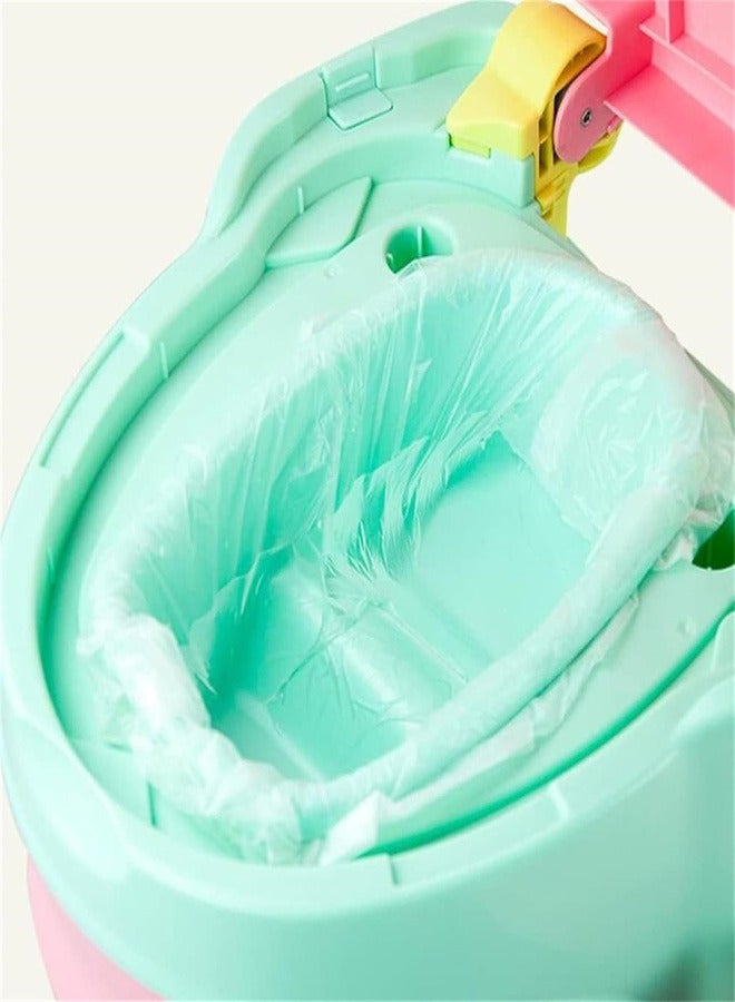 Portable Potty Chair Liners with Drawstring, 100pcs Travel Universal Potty Chair Liners with Drawstring Toilet Seat Potty Bags Cleaning Bag for Toddler Potty Toilet Seat Kids Toddler Outdoors  - Image 5