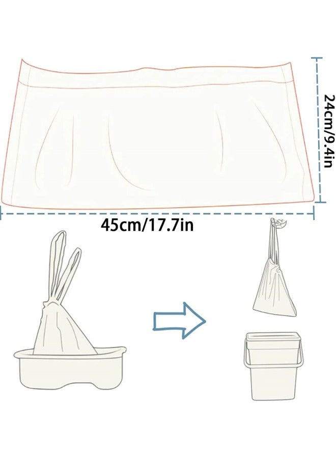 Portable Potty Chair Liners with Drawstring, 100pcs Travel Universal Potty Chair Liners with Drawstring Toilet Seat Potty Bags Cleaning Bag for Toddler Potty Toilet Seat Kids Toddler Outdoors  - Image 2