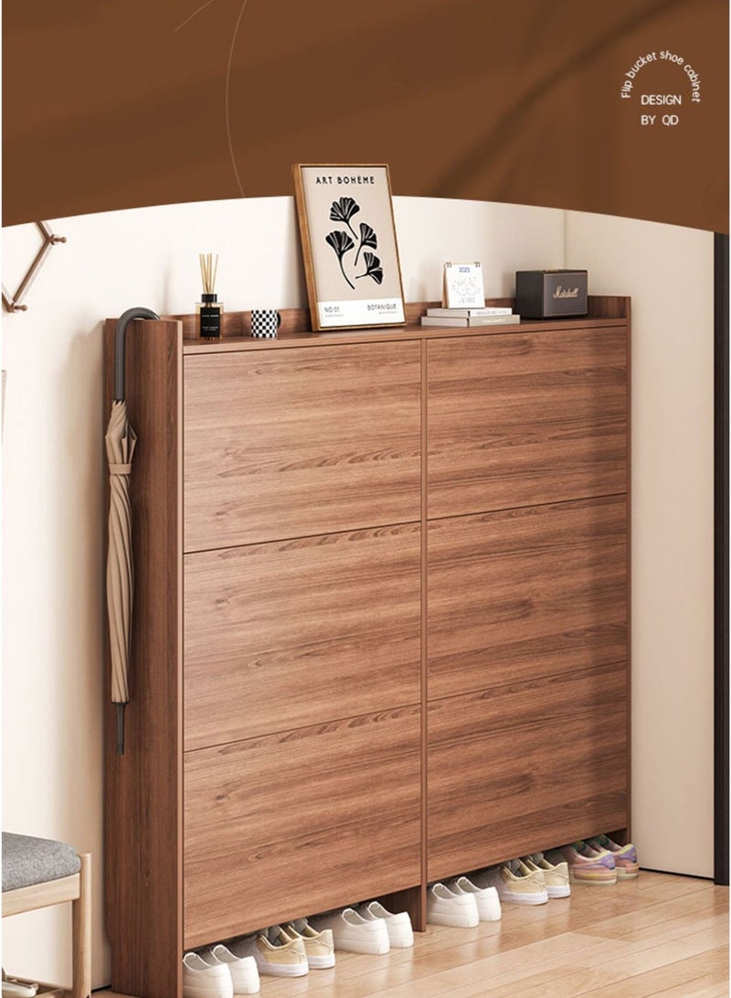 Sharpdo Ultra-Thin Entrance Furniture Shoe Cabinet, 6-Door 3-Layer Dump Multifunctional Storage Shoe Cabinet 100*17*120cm - Image 1