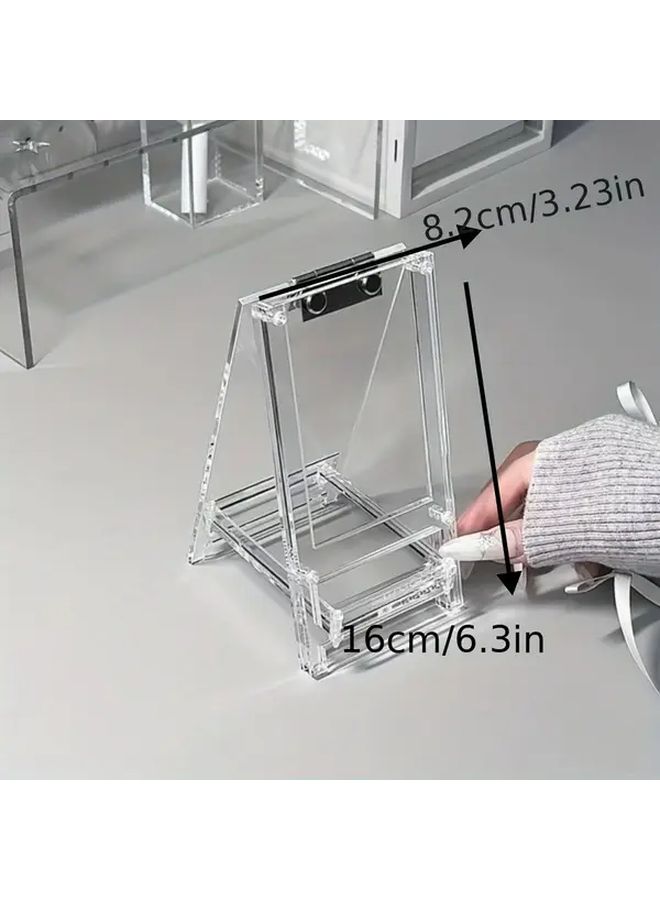 Star Style Clear Acrylic Photo Frame Stand Foldable Square For 3 Inch Pictures Horizontal Vertical Display - Image 3