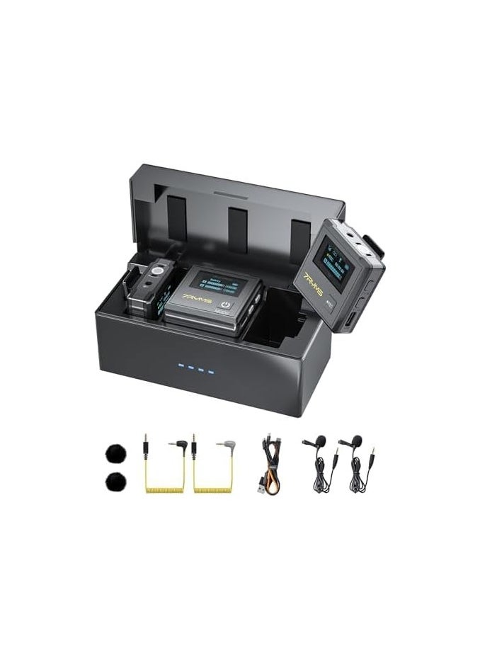 7RYMS - 7Ryms iRay DW30 Wireless Lavalier Microphone, 16GB Storage, Noise Cancellation, 328' Range, Wireless Lapel Microphone for Camera, iPhone, Android, PC, YouTube, Interviews, Vlogs, Live-Streaming - Image 1