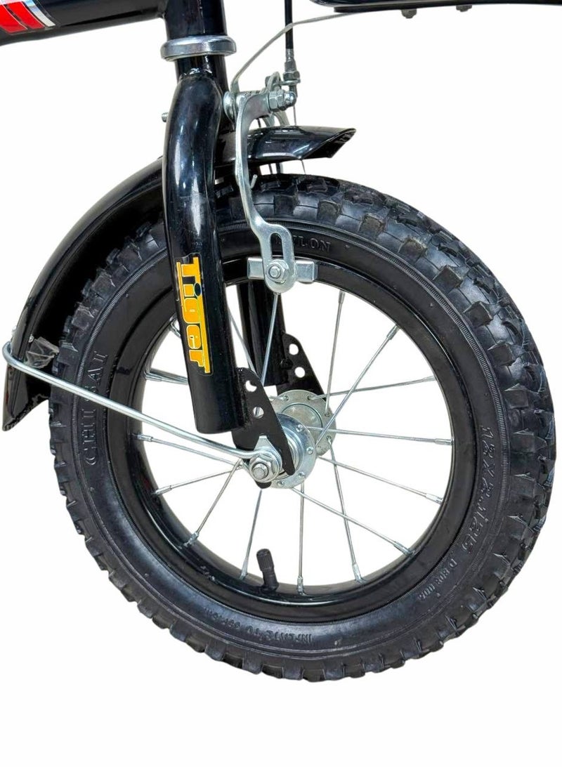 تايجر دراجة أطفال تايجر 12 بوصة مع سلة أمامية وكرسي خلفي – مناسبة للأعمار 2 إلى 5 سنوات - Image 2