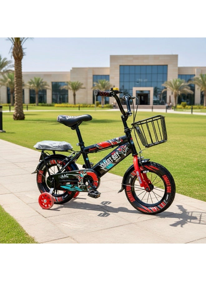 GoodBoy Kids 12 Inch Bicycle – Front Basket, Rear Padded Seat, Chain Guard, Light-Up Training Wheels & Adjustable Quick-Release Seat – For Ages 2–5 Years - Image 4