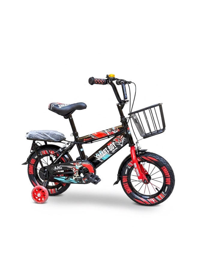 GoodBoy Kids 12 Inch Bicycle – Front Basket, Rear Padded Seat, Chain Guard, Light-Up Training Wheels & Adjustable Quick-Release Seat – For Ages 2–5 Years - Image 2