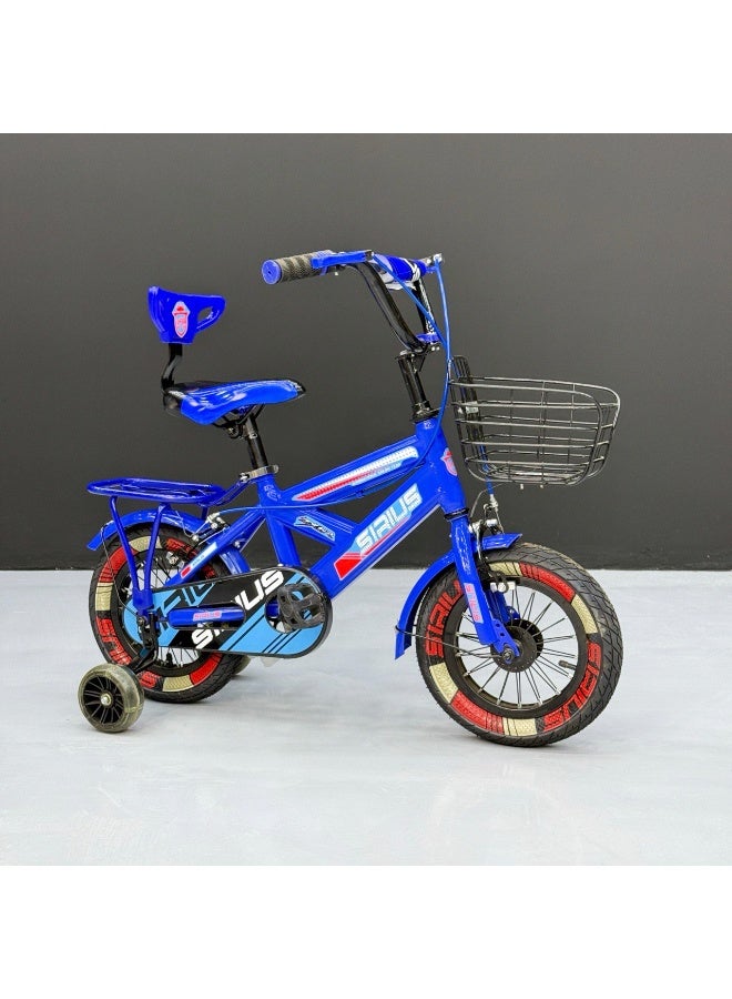 سيروس دراجة أطفال مقاس 12 – سلة أمامية وكرسي خلفي مبطن مع جراب جنزير وسنادات مضيئة وكرسي قابل للتعديل – مناسبة للأعمار من 2 إلى 5 سنوات - Image 3