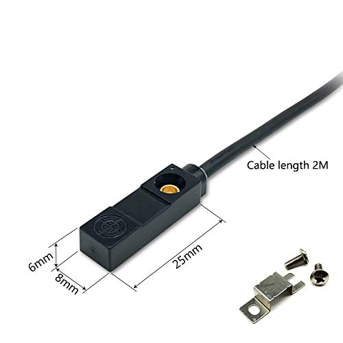 Taidacent 12~24VDC Proximity Sensor 3 Wires Metal Proximity Sensor Thin Flat Inductive Limit Switch (NPN Normally Open, F15) - Image 4