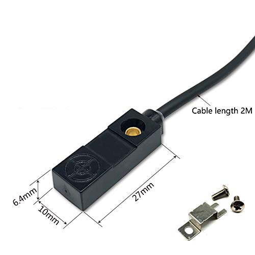Taidacent 12~24VDC Proximity Sensor 3 Wires Metal Proximity Sensor Thin Flat Inductive Limit Switch (NPN Normally Open, F15) - Image 3