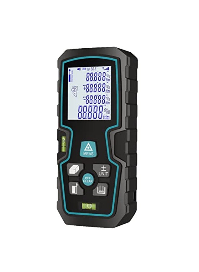 Inkbird Plus Digital Laser Distance Meter, LCD Backlight, 4 Units, 10 Groups, Data Logging, Mute Mode, Continuous Pythagorean Distance Measurement - Image 1