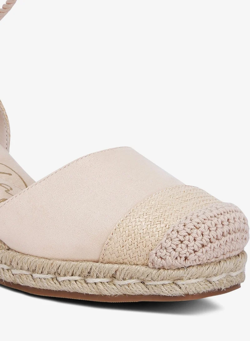 London Rag Beige Lace-Up Crochet Espadrilles in Beige for Women | Best Price UAE
