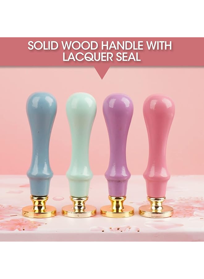 erorex Wax Seal Stamp Kit Wax Seal Beads With Wax Seal Stamp Sealing Wax Warmer Wax Seal Metallic Pen Wax Seal Kit With Gift Box Birthday Gift And Decoration For Girls Purple - Image 4