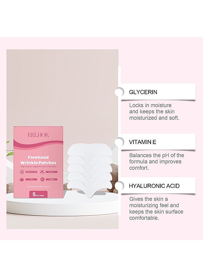 إيلهو لاصقات تجاعيد الجبهة، لاصقات الوجه المضادة للتجاعيد للخطوط الدقيقة، حشو التجاعيد الليلي وعلاج الخطوط العميقة بشريط وجه للاستخدام مرة واحدة للحصول على مظهر شبابي وأكثر تماسكًا ونعومة - Image 4
