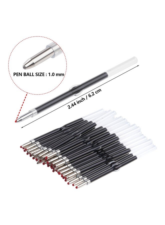 jiebor 100Pcs Beadable Pens Refills Ballpoint Pens Refills Black Ink 1.0Mm Pen Refills For Plastic Bead Pens Students Teacher Gift Office School Supplies 2.44 Inch - Image 3