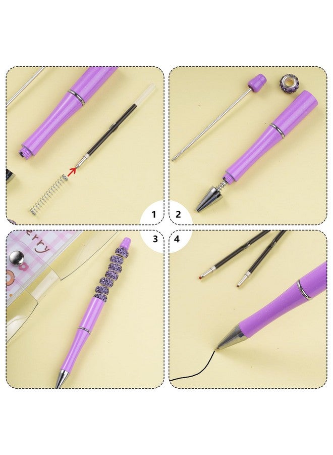 jiebor 100Pcs Beadable Pens Refills Ballpoint Pens Refills Black Ink 1.0Mm Pen Refills For Plastic Bead Pens Students Teacher Gift Office School Supplies 2.44 Inch - Image 4