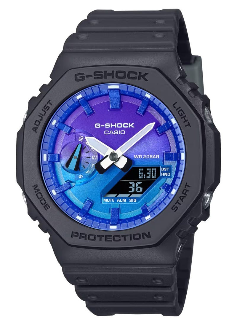 G-SHOCK Men's Analog-Digital Watch vivid BLUE - GA-2100FL-1ADR  - Image 1