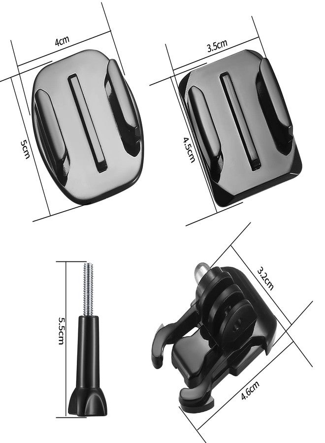 Fulushouxi 20 Sets Compatible with GoPro Adhesive Pads and GoPro Mounts Accessories, Flat Curved Adhesive Mount, Helmet Mounts Compatible with GoPro Hero Session/4/3/3+/2 Action Camera - Image 2