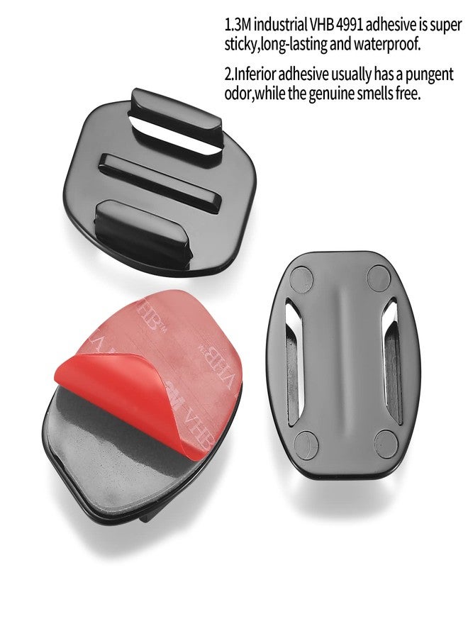 Fulushouxi 20 Sets Compatible with GoPro Adhesive Pads and GoPro Mounts Accessories, Flat Curved Adhesive Mount, Helmet Mounts Compatible with GoPro Hero Session/4/3/3+/2 Action Camera - Image 3