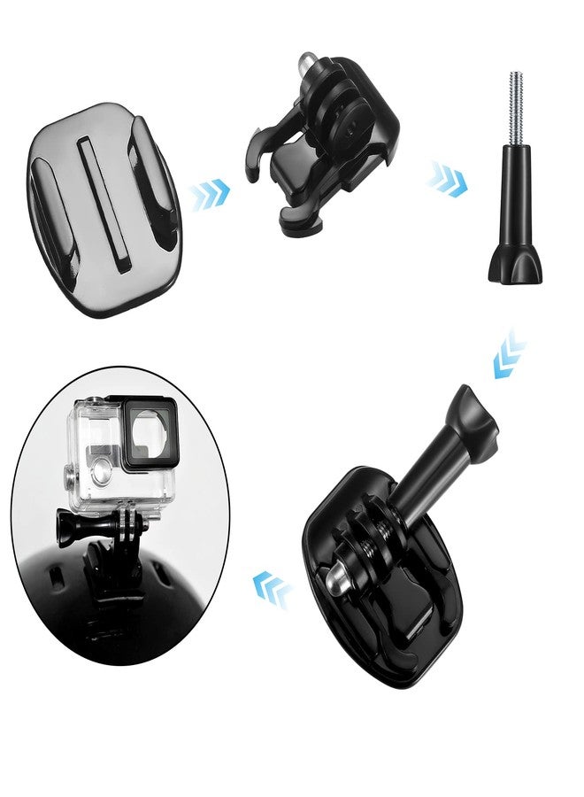 Fulushouxi 20 Sets Compatible with GoPro Adhesive Pads and GoPro Mounts Accessories, Flat Curved Adhesive Mount, Helmet Mounts Compatible with GoPro Hero Session/4/3/3+/2 Action Camera - Image 5