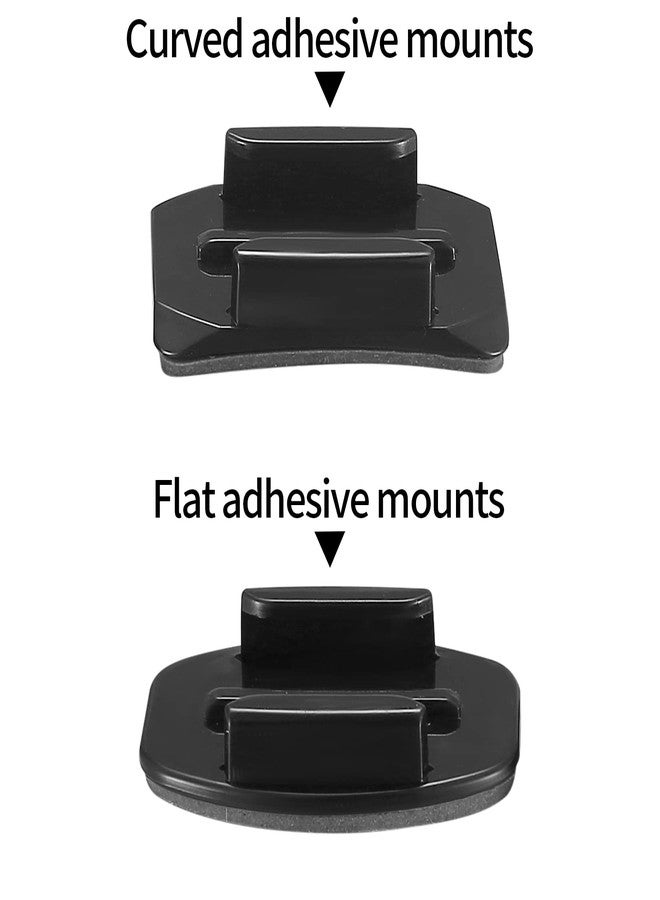Fulushouxi 20 Sets Compatible with GoPro Adhesive Pads and GoPro Mounts Accessories, Flat Curved Adhesive Mount, Helmet Mounts Compatible with GoPro Hero Session/4/3/3+/2 Action Camera - Image 4