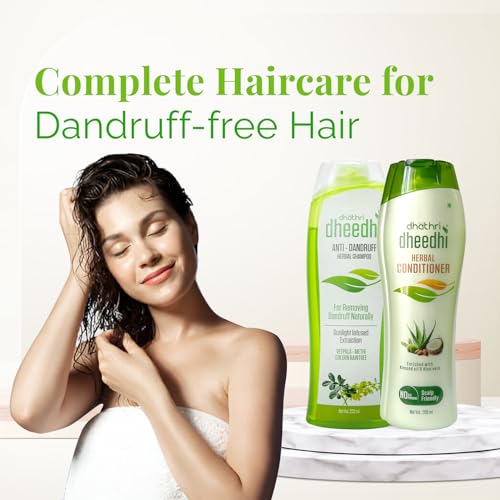 Dhathri Dheedhi Dandruff Treatment Combo | Ayurvedic Hair Conditioner for Dandruff | Herbal Shampoo for Dandruff and Dry Hair | Hair Conditioner for Dry Frizzy Hair | 200ml Each - Image 2