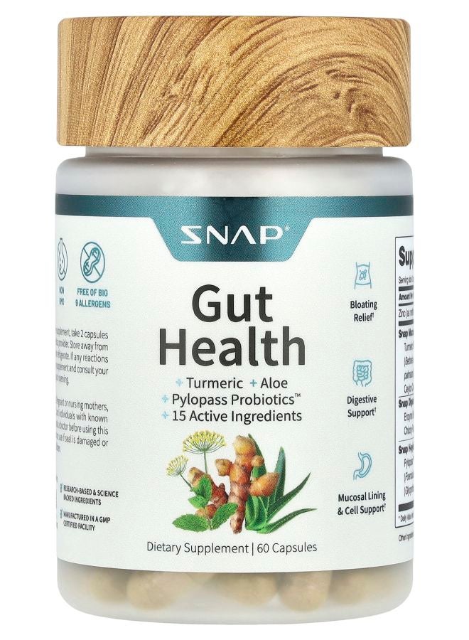 SNAP SUPPLEMENTS Gut Health  60 Capsules